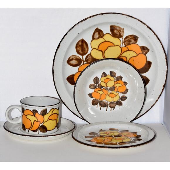 STONEHENGE Midwinter SUMMER Dinner Plate Desert Plate Bowl Mug/Saucer 5pc MCM - Picture 2 of 6